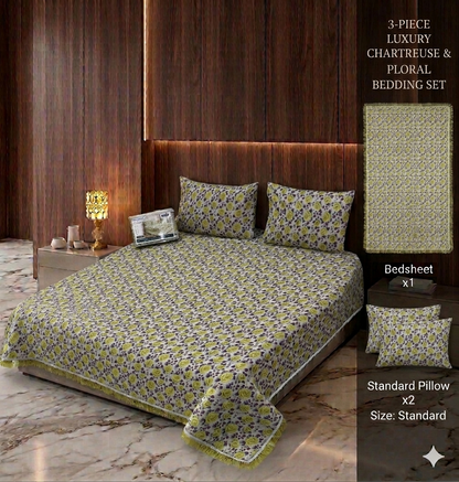 7D Digital Micro Cotton Bedsheet Set - King Size (3D Print Designs)