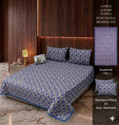 7D Digital Micro Cotton Bedsheet Set - King Size (3D Print Designs)
