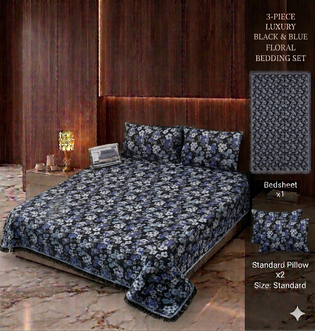 7D Digital Micro Cotton Bedsheet Set - King Size (3D Print Designs)