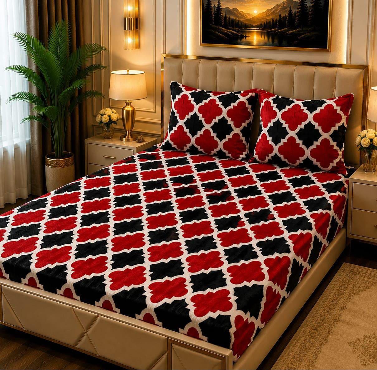 Ultra-Soft Fleece 3-Piece King Size Bedsheet Set – Cozy & Warm