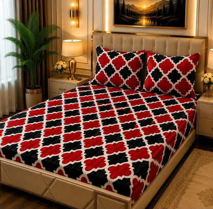 Ultra-Soft Fleece 3-Piece King Size Bedsheet Set – Cozy & Warm