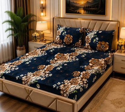 Ultra-Soft Fleece 3-Piece King Size Bedsheet Set – Cozy & Warm