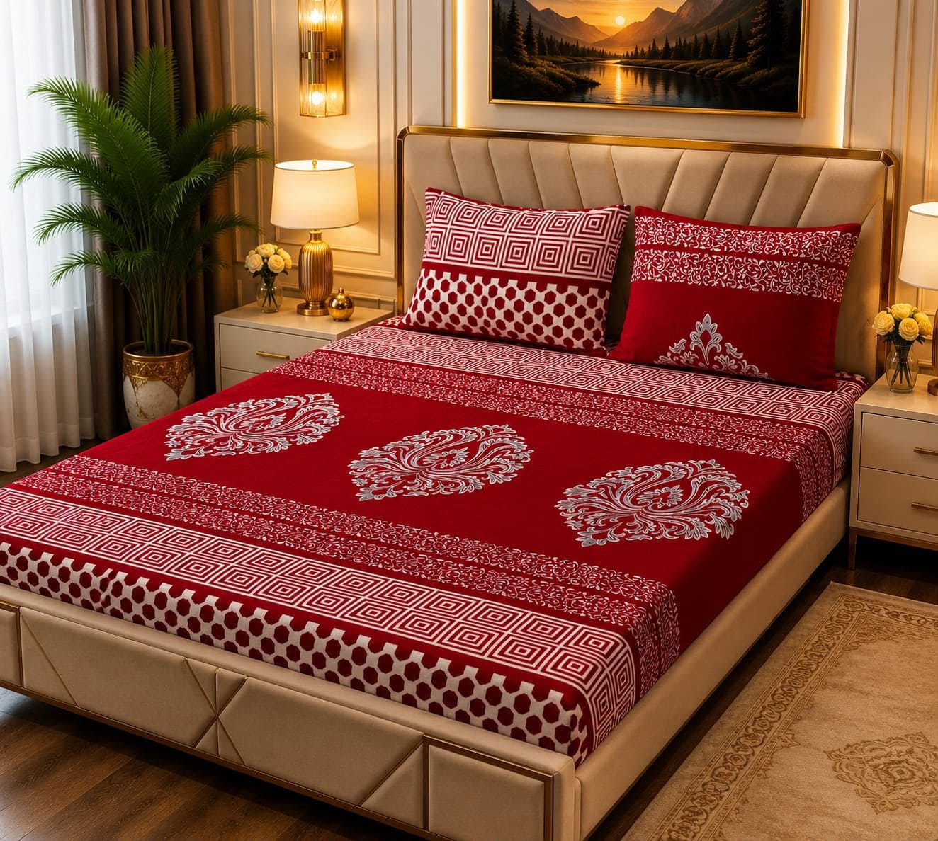 Ultra-Soft Fleece 3-Piece King Size Bedsheet Set – Cozy & Warm