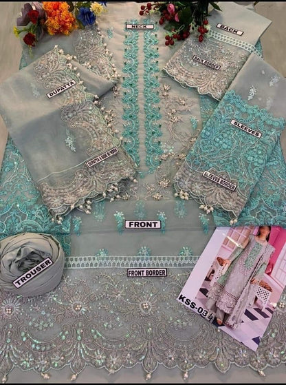 Fancy Chikankari Lawn Cotton 3-Piece Suit – Heavy Embroidered with Luxury Dupatta