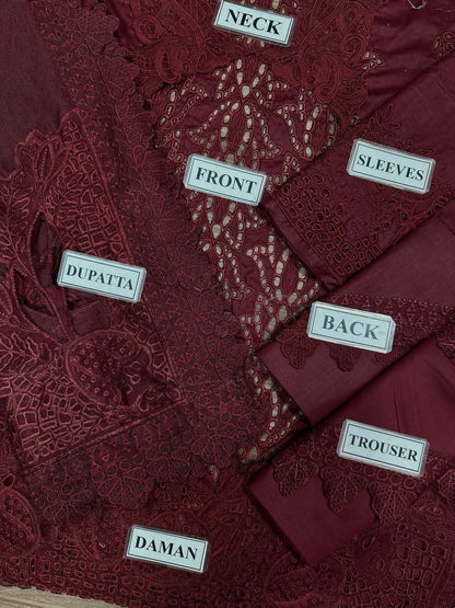 Fancy Chikankari Lawn Cotton Suit – Heavy Embroidered 3-Piece with Designer Dupatta