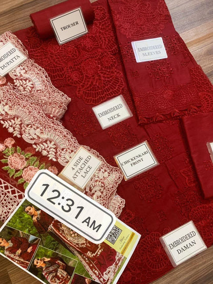 Fancy Chikankari Lawn Cotton Suit – Heavy Embroidered 3-Piece with Designer Dupatta