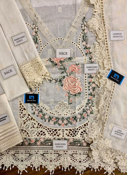 Fancy Chikankari Lawn Cotton Suit – Heavy Embroidered 3-Piece with Designer Dupatta