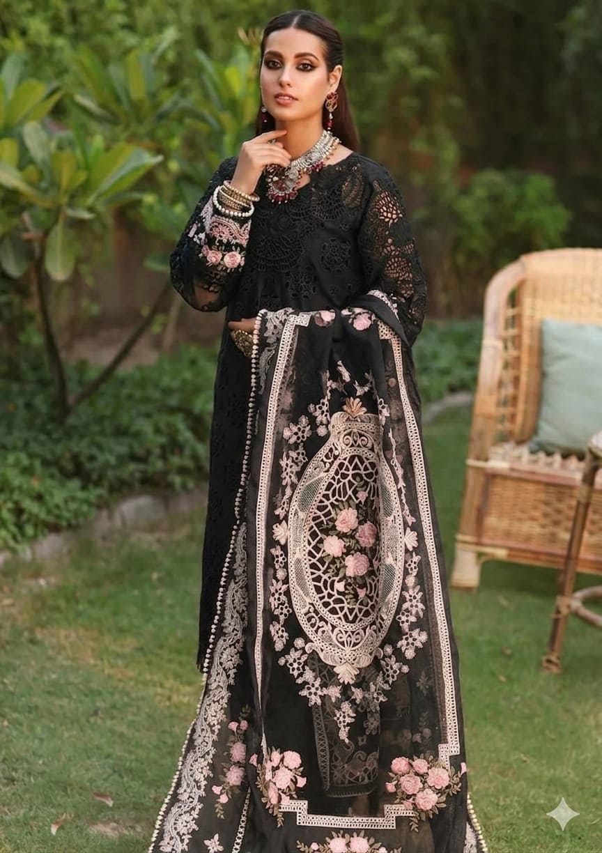 Fancy Chikankari Lawn Cotton Suit – Heavy Embroidered 3-Piece with Designer Dupatta