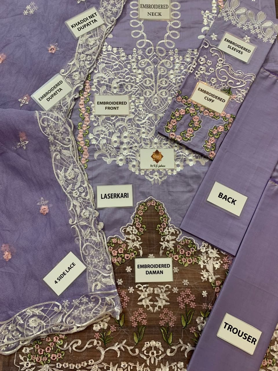 Luxury Fancy Chikankari Lawn Cotton Suit – Heavy Embroidered 3-Piece