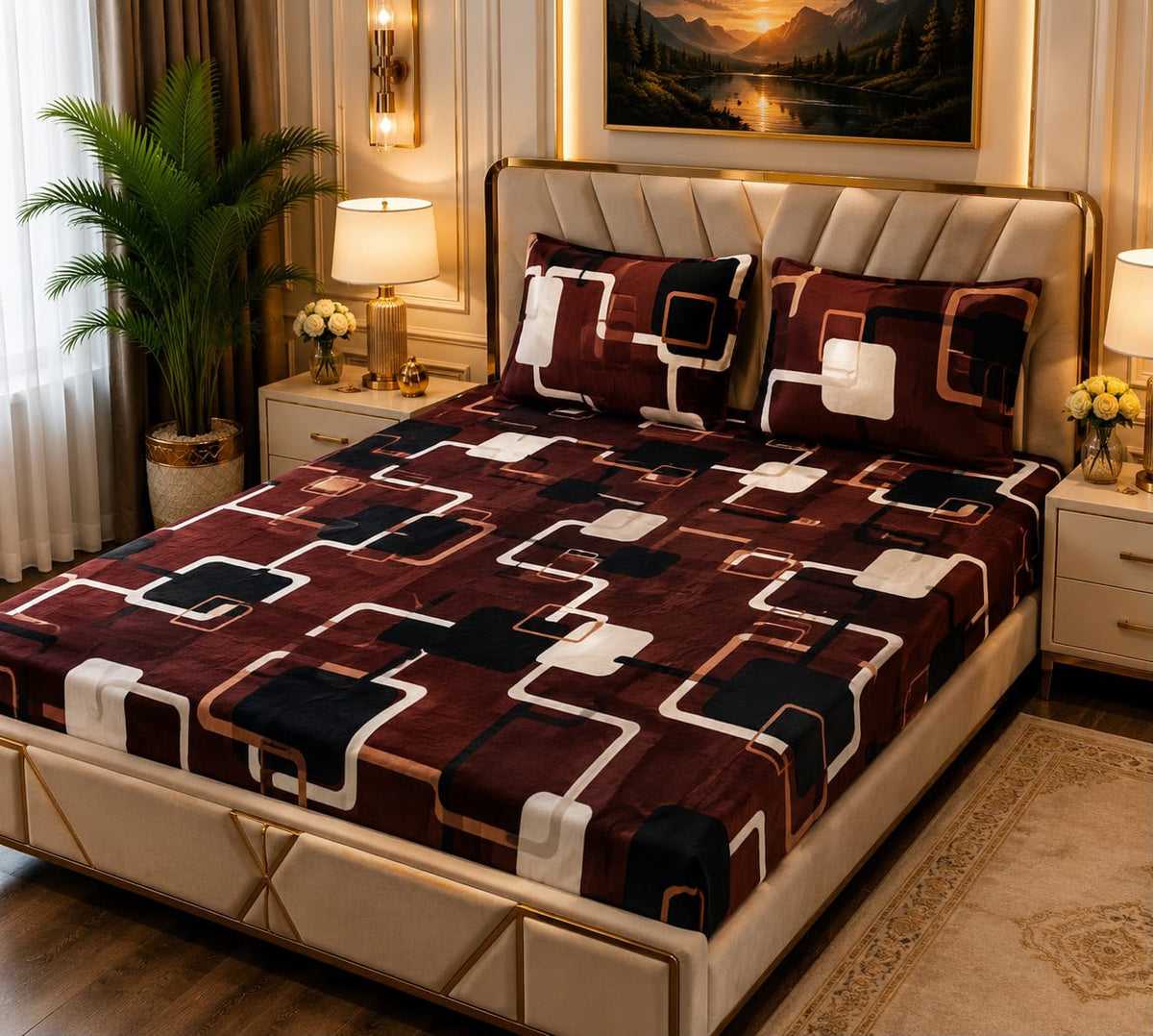 Ultra-Soft Fleece 3-Piece King Size Bedsheet Set – Cozy & Warm